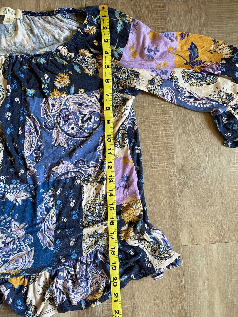 Style & Co Women’s Pull Over3/4 Sleeve Top ☂️ - Picture 5 of 6